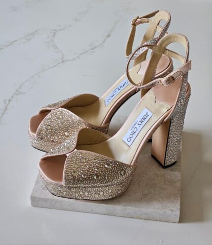 Jimmy Choo Dazelle Crystal-Embellished Platform Sandals