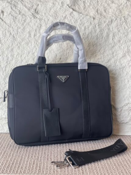 Prada Re-Nylon and Saffiano Leather Briefcase