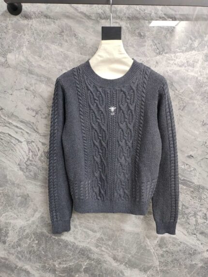 Christian Dior Cable Knit Wool Sweater