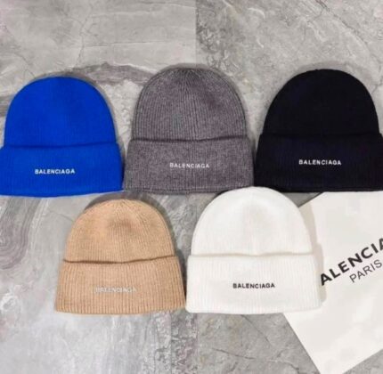 Balenciaga Embroidered Logo Beanies