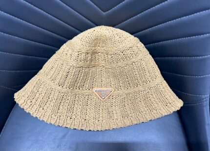 Prada Triangle Logo Knitted Bucket Beanies