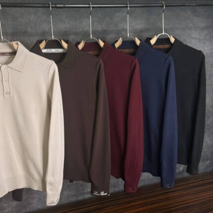 Loro Piana Long Sleeve Knitted Polo Shirts
