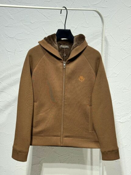 Loro Piana Reversible Fur-Lined Zip Hoodie Jacket