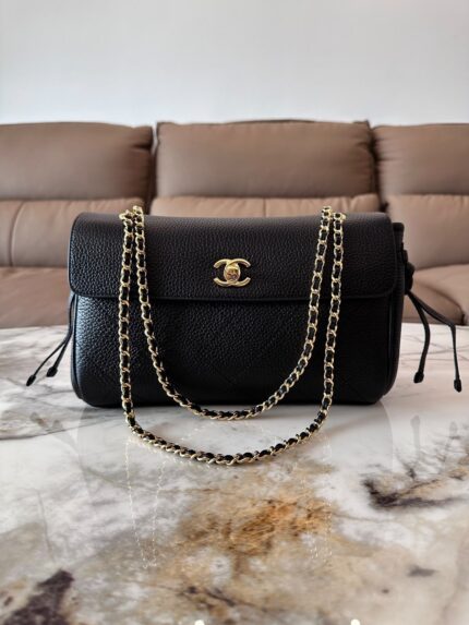 Chanel Caviar Leather Chain Shoulder Bag