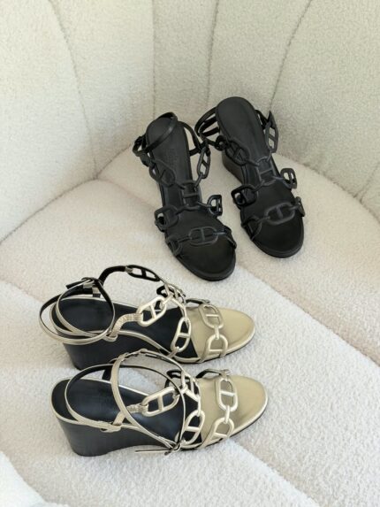 Hermes Chaine d'Ancre Wedge Sandals