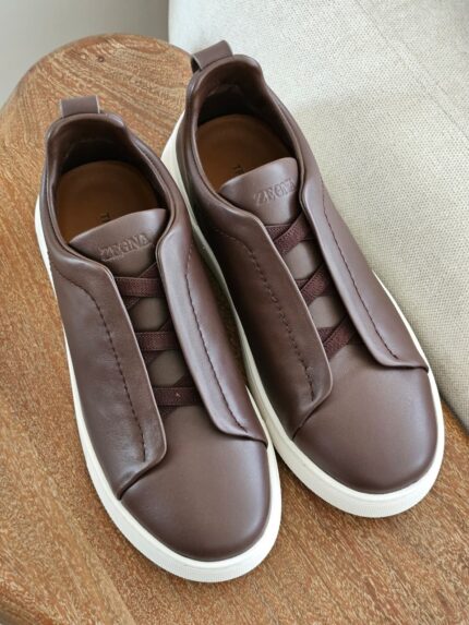 Zegna Tiziano Leather Sneakers