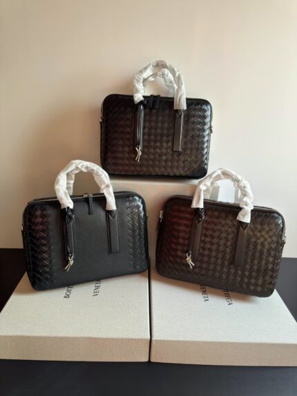 Bottega Veneta Intrecciato Leather Briefcases