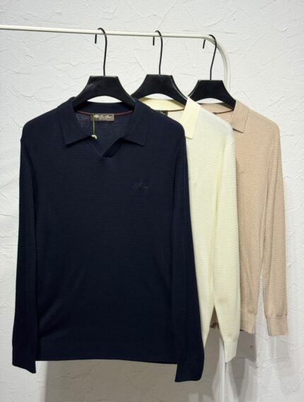 Loro Piana Long Sleeve Knitted Polo Shirts