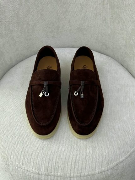 Loro Piana Summer Charms Walk Suede Loafers