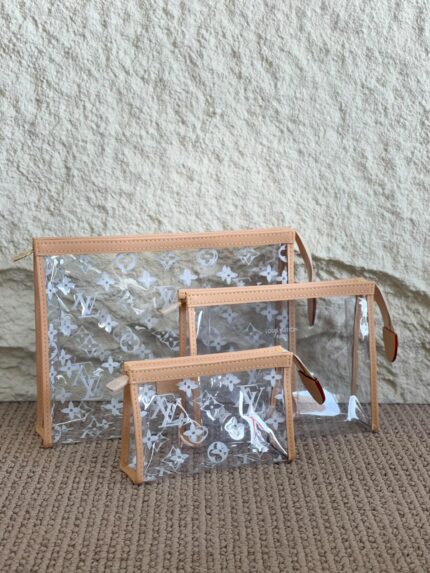 Louis Vuitton Transparent Monogram Trio Pouch Set