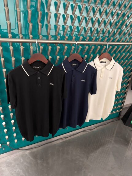 Zegna Knit Polo T-Shirts