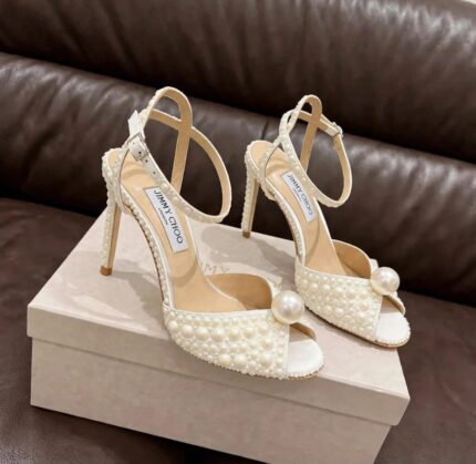 Jimmy Choo Sacaria 100 Pearl-Embellished Pumps