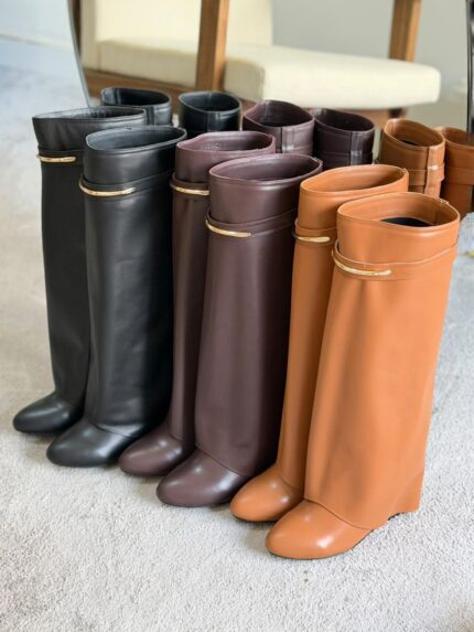 Givenchy Shark Lock Knee-High Boots