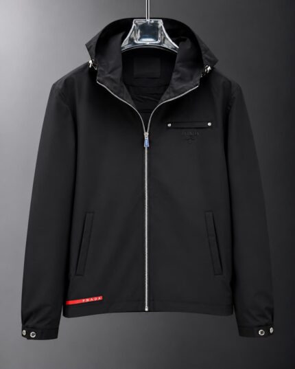 Prada Technical Hooded Blouson Jacket