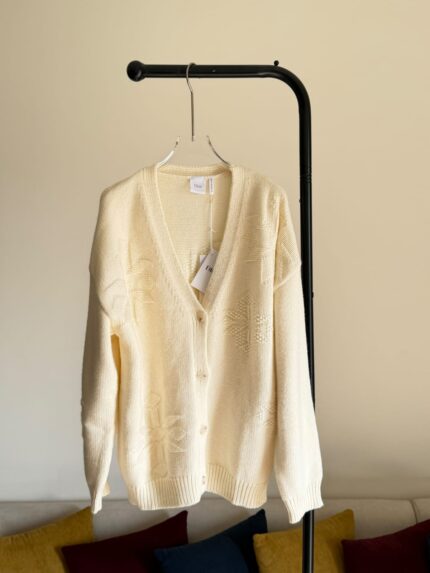 Christian Dior Star-Embroidered Wool Cardigan