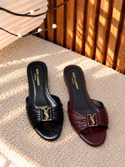 YSL Rive Gauche Flat Mules
