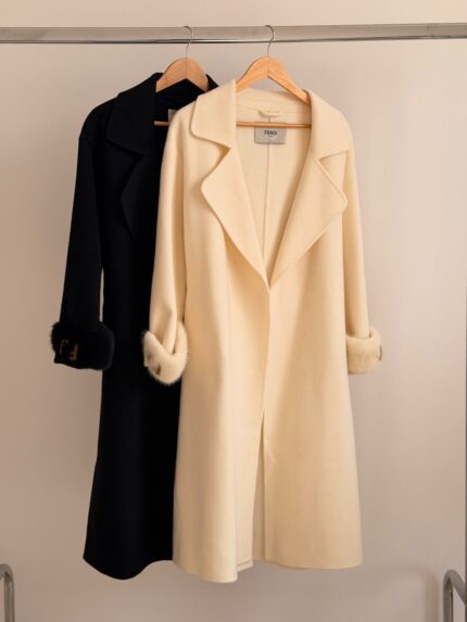 Fendi Wool Blend Wrap Coats