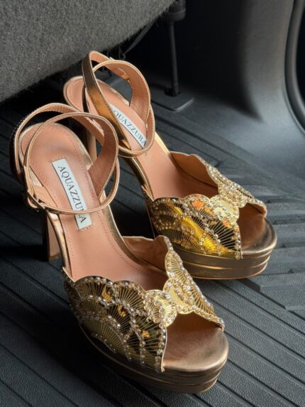 Aquazzura Embellished Platform Sandals