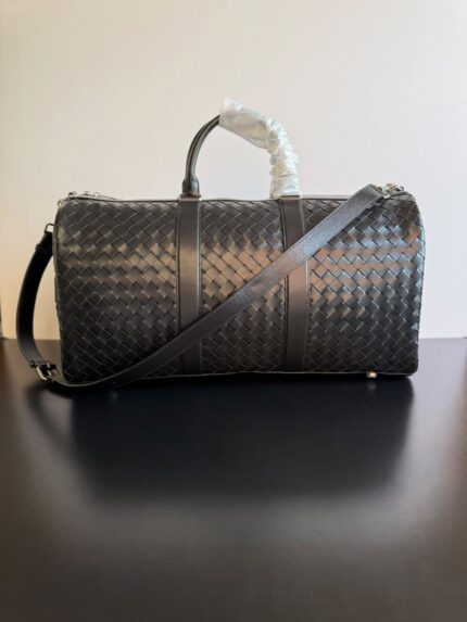 Bottega Veneta Intrecciato Woven Leather Duffle Bag