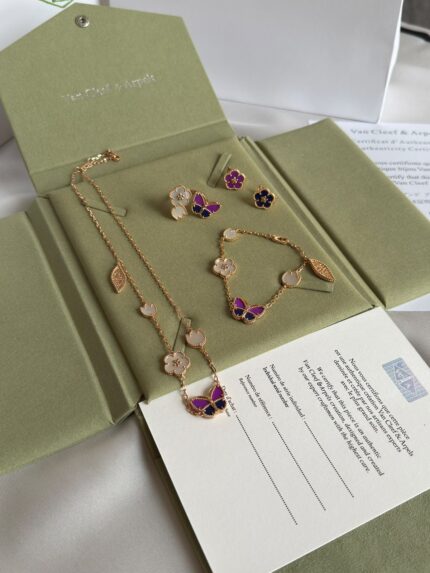 Van Cleef & Arpels Alhambra and Two Butterfly Full Jewelry Set