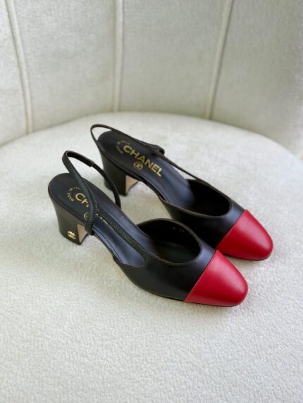 Chanel Cap Toe Slingback Pumps