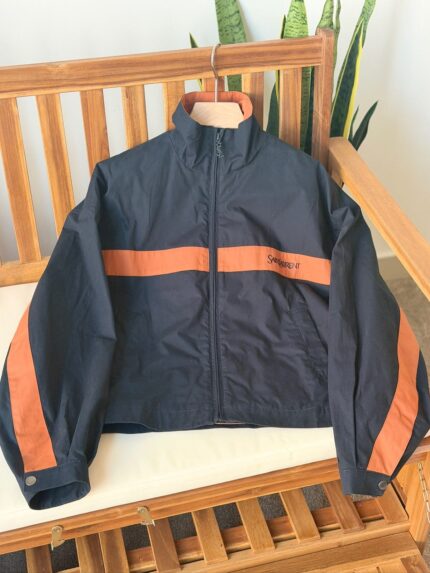 YSL Reversible Zip Windbreaker Jacket