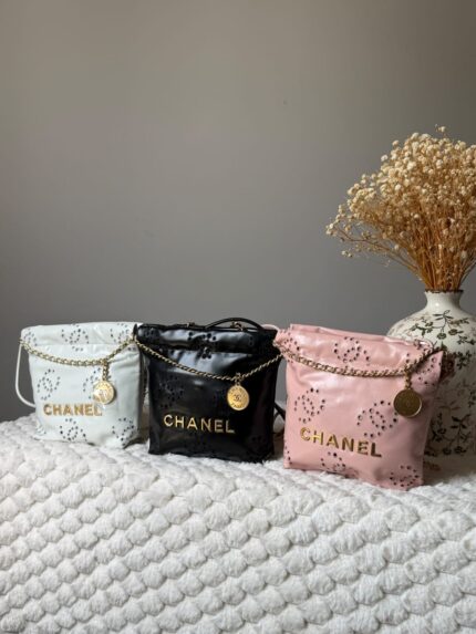 Chanel 22 Eyelet Bucket Shoulder Bags