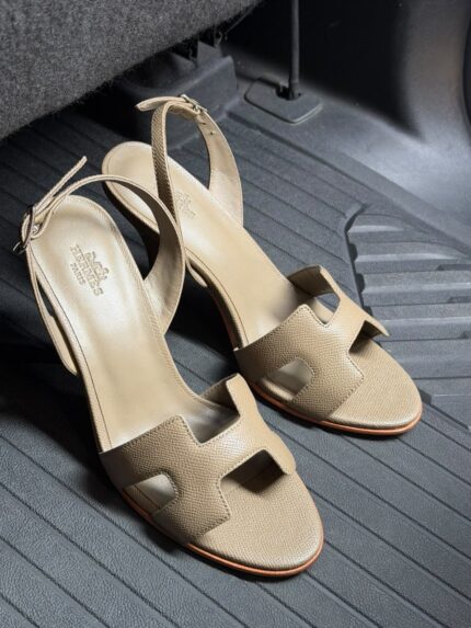 Hermes Oran Heeled Slingback Sandals
