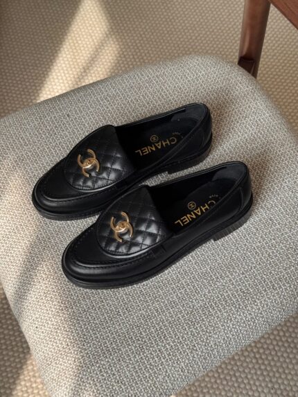 Chanel Quilted CC Turnlock Loafers