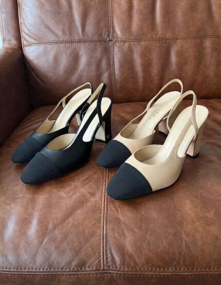 Chanel Cap-Toe Slingback Pumps