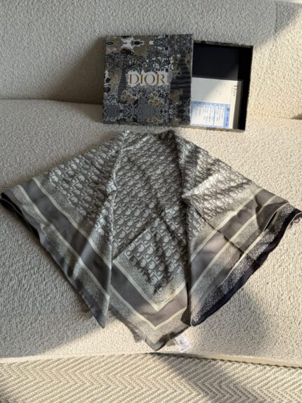 Christian Dior Oblique Silk Square Scarf