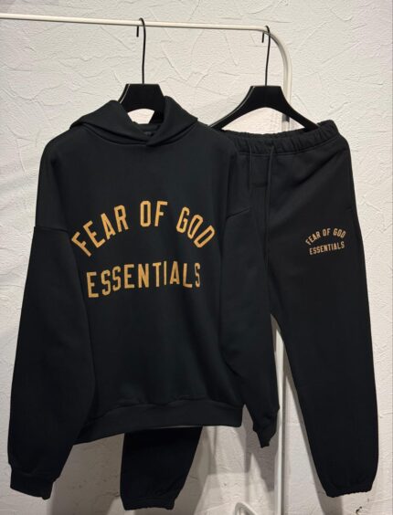 Essentials Arch Logo Hooded Tracksuit Sets