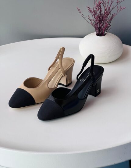 Chanel Cap-Toe Slingback Pumps