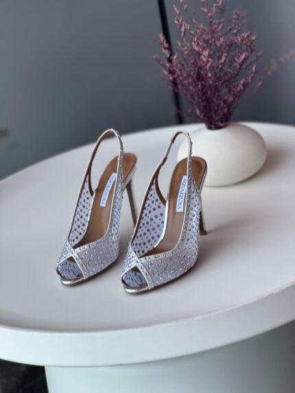 Aquazzura Temptation Crystal Embellished Slingback Pumps